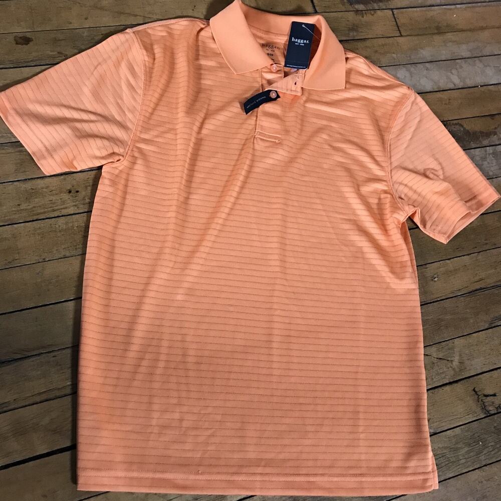 Haggar‎ Polo Papaya Small Moisture Wicking NWT
